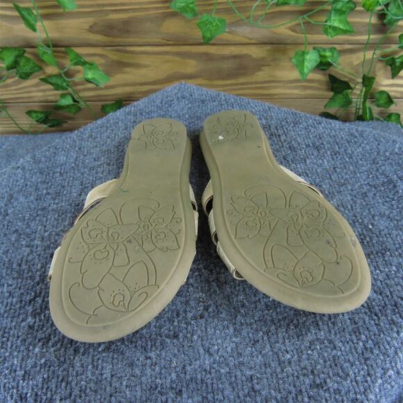 White Mountain Women Alexa Slide Taupe Synthetic Sz 7.5 Medium Gently Used 2025 - Picture 6 of 6